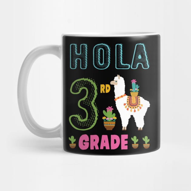 Cactus On Llama Student Happy Back To School Hola 3rd Grade by bakhanh123